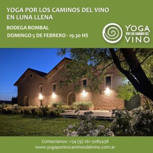 Yoga, gong, vino, empanadas y luna llena, un anochecer a puro relax en Bodega Bombal